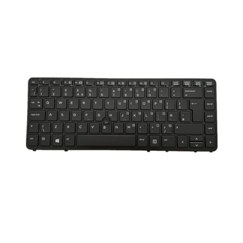 Teclado HP ZBook 15u G2 con respuesta táctil precisa y distribución UK English layout
