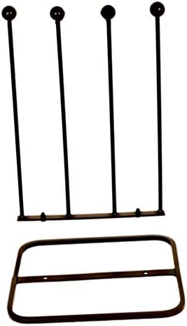 Neez Welly Boot Rack, Wellington Cast Iron Boot Stand, Indoor & Outdoor Boot Holders for Wellies, Black Shoe Box