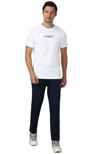 Image of Van Heusen Men Cotton Regular Fit Athleisure Graphic T-Shirt - Round Neck, Short Sleeve, Minimal Print