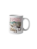 Merry Christmas Shtter's Full Coffee Mug Funny Christmas Vactaion Quote Cousin Eddie Motivation Inspiration 11-ounce White Ceramic Novelty Cup CMP00174