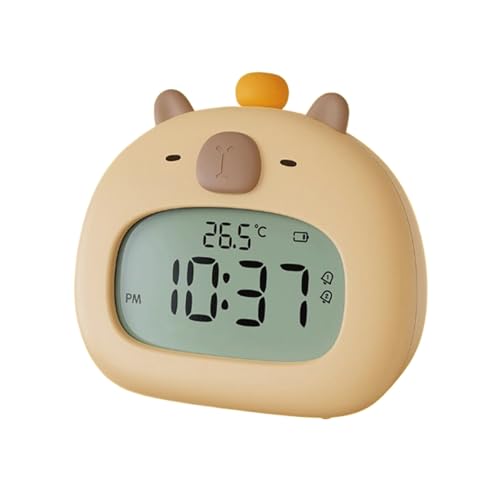 Réveil capybara rechargeable pour enfant avec veilleuse tactile et alarme