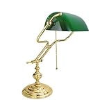 Eleganza Classica: Lampada ministeriale realizzata in ottone massiccio che dona un tocco di raffinatezza e prestigio a qualsiasi ambiente, perfetta per scrivanie, studi professionali e biblioteche dove si desidera creare un'atmosfera sofisticata e tradizionale