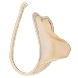 Men's Sexy Black Mesh C-String Thong Gstring Underwear (No Tan Line) Stays in Place Male Bikini (Nude)