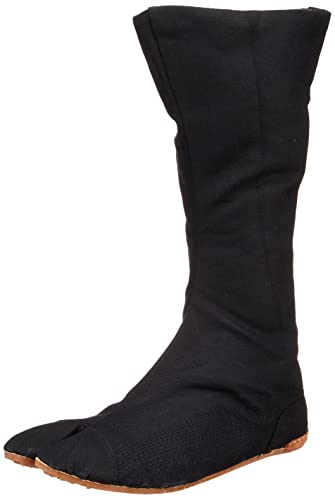 Fighter Shimebuto Black Jikatabi (Wide Calf Outdoor Tabi) (27.0 JP / 9 US Men)