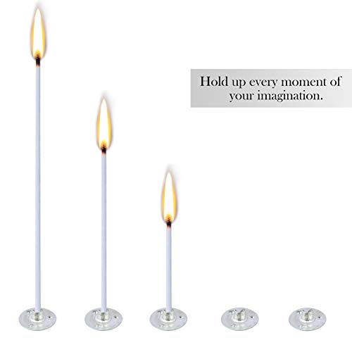 Pabilos para velas con base de metal, 100 piezas miniatura 5