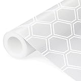 Shelf Liner, Refrigerator Shelves Mat, Drawer Liners for Kitchen Cabinets, Bathroom Non Adhesive Cupboard Liners Waterproof Fridge Liner Roll - Clear 17.5'×78.7'