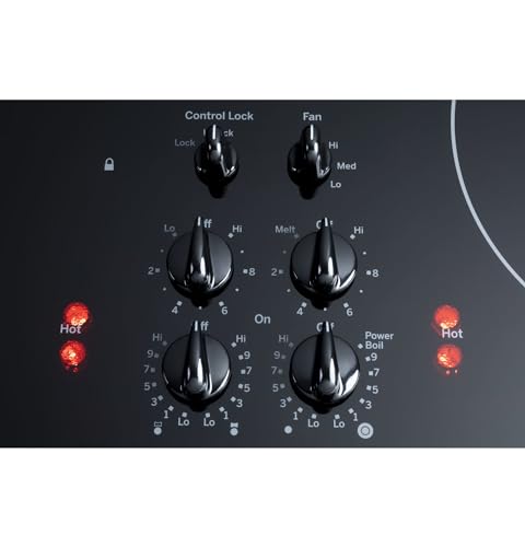 GE Profile PP9830DRBB 30 inch Built-In Downdraft Electric Cooktop - Black