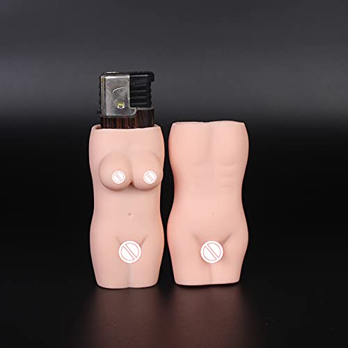 Sexy Lighter Protective Cover - 2PC Funny Lighter Pouches, Creative Lighter Case, Lighter Sleeves Smoking Accessories, Lipstick Protective Sleeve, Naughty Gift for Friends (A)
