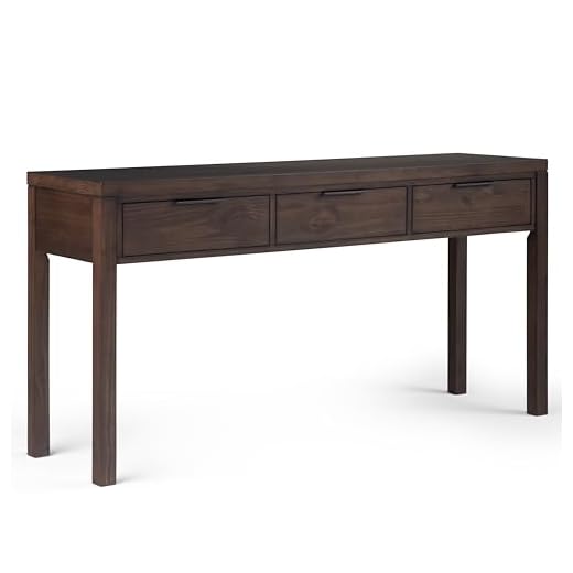 Modern Solid Wood Console Table with Drawers