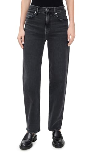 Veronica Beard Jean Womens Harley High Rise Slim Barrel Jeans Washed Onyx 30