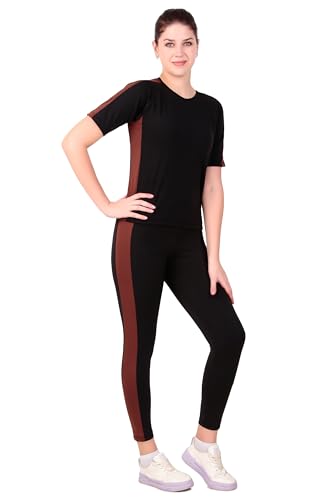 Image of Benzos Women's Body Fitted Gym Running Sports Track Suit | Regular Casual Fit | Track Suit for Girls & Women | Fabric - Polyester Blend