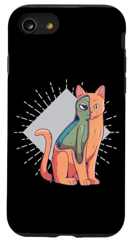 �L�ƃG�C���A���A�L���D�� Cats nd aliens, cat lovers �X�}�z�P�[�X iPhone SE (2020) / 7 / 8 �p
