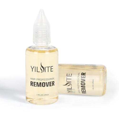 YILITE Schnell wirkender Klebe-in-Haarverlängerungsentferner, Perückenkleberentferner, Klebstoffentferner für Haarverlängerungen, schnell lösliche Formel, sicher und sanft, 30 ml