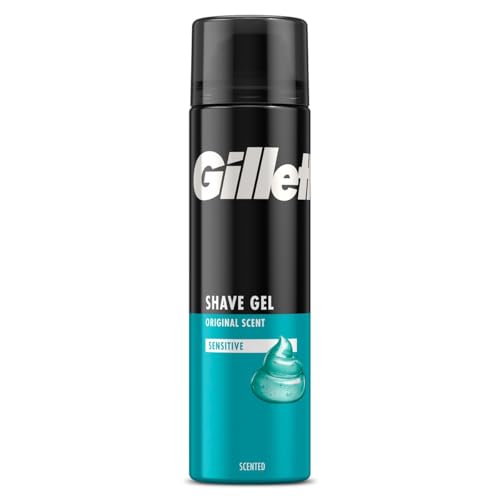 Gillette Classic Gel De Afeitar Para Piel Sensible Para Hombre, Proteger Contra La Irritación Del Afeitado, 200ml