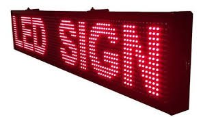 Image of Moving /Scrolling Messenger Advertising Display Board with WiFi Operated Ultra Bright Indoor /Outdoor (RED, 40'X8 inch)