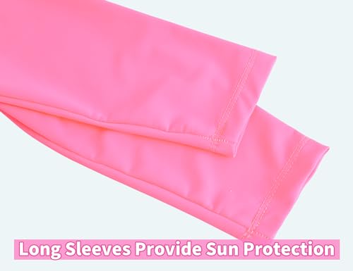 Image of Snowheart Girls Rash Guard Sets Long Sleeves Swimsuit 2 Pieces Tankini Bathing Suit Swimwear for Girls 3-12 Years