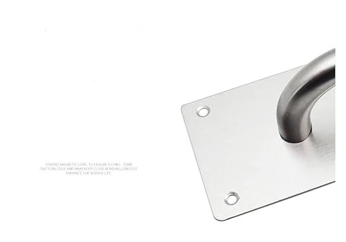 Suya 12 Inches Push Pull Door Handles Premium Commercial Sliding Barn Door Handle Pull And Push Plate Hardware Set For Front/Back Door/Mark/Restaurant/High Traffic Areas,Satin Nickel Finished(2Pcs) #TOP2