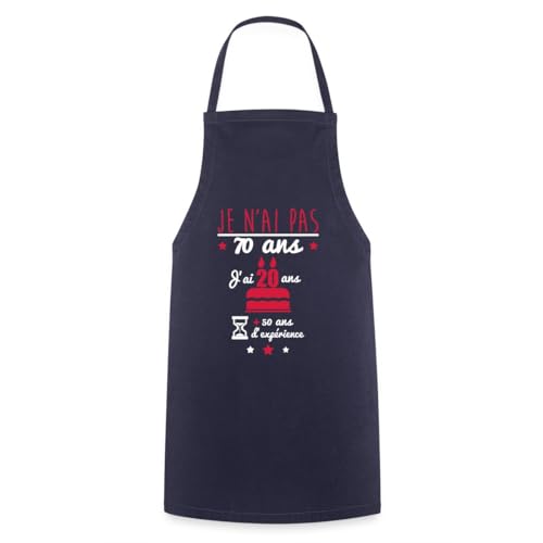 Spreadshirt Je N'ai Pas 70 Ans Cadeau D'Anniversaire Tablier Cuisine, taille unique, marine
