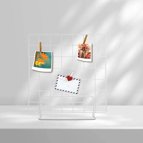 Panel de rejilla de hierro de sobremesa Housoutil expositor resistente pack de 2 6