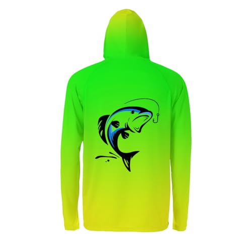 Custom Men's Sun Protection Long Sleeve Hoodie, Personlized UPF 50+ UV Shirts, Quick-Dry Hiking Fishing Swim TShirt3