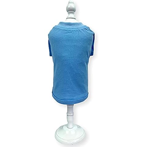 Cara Mia Dogwear 100% Cotton Dog T-Shirt for Small Breed Dogs (XXLarge, Light Blue) Cover