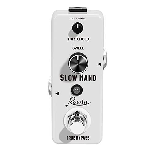 Rowin Digital Slow Hand Guitar Pedal Slow Gear Combine Reverb or Delay for Electric Guitar Bass True Bypass (LEF-326)