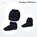 LUMINFLY Down Booties 2-Pack, Waterproof Winter Socks, L Black