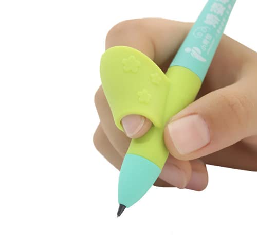 CHSYOO 10 Stück ergonomisches Schreibtraining Hilfskorrektur Silikon Bleistift Tag Pen Haltungskorrektur Werkzeug für Kinder im Vorschulalter und Erwachsene mit unflexiblen Fingern