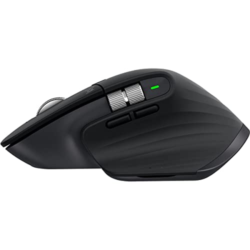 Image of Logitech MX Master 3S - Wireless Performance Mouse with Ultra-Fast Scrolling, Ergo, 8K DPI, Track on Glass, Quiet Clicks, USB-C, Bluetooth, Windows, Linux, Chrome (Black)