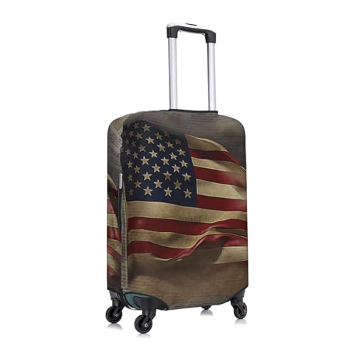 American flag Luggage Cover for Suitcase Tsa Approved, Spandex Stretch Suitcase Protector Washable Baggage Covers Travel Luggage Sleeve Large Suit Case Cover Fit 18-32 Inch3