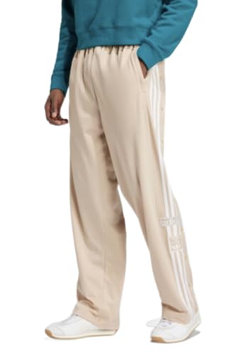 Adidas Mens Adibreak Break Away Loose Fit Basketball Warm Up Pants (US, Alpha, Medium, Regular, Tall, Wonder White)