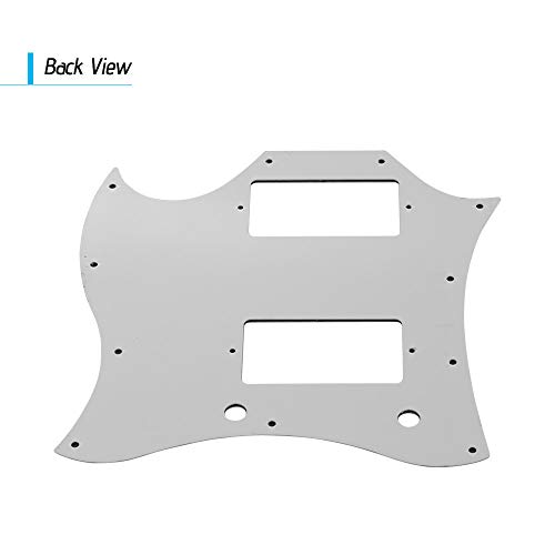 RuleaxAsi Placa do risco do Pickguard da guitarra do PVC HH para a pérola branca das guitarra elétri