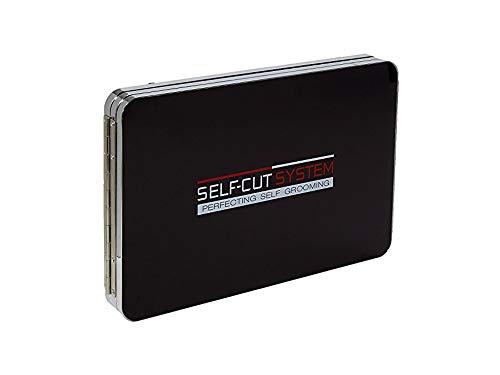 SELF-CUT SYSTEM: Perfect Self Grooming - Black Lambo 3-Way Mirror with Free Educational Mobile App