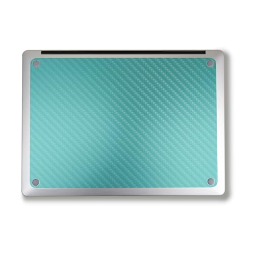 Image of Carbon Fiber Laptop Skin Compatible with Surface Laptop 7 15 inch (2024) - Solid Turquoise - Premium 3M Vinyl Protective Wrap Decal Cover - Easy to Apply | Crafted in The USA by MightySkins