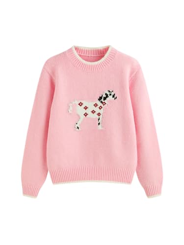 Image of CIDER Women's Fall Sweaters Long Sleeve Cute Sweaters Bear Graphic Crewneck Soft Knit Casual Cropped Pullover