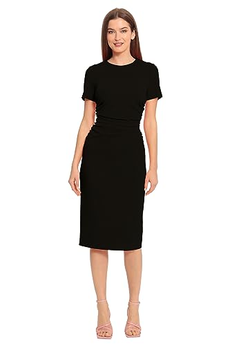 Maggy London Women's Ruched Waist Crepe Sheath Dress Workwear Office Occasion Event Guest of4