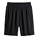 DGHM-JLMY Men's Summer ice Silk Casual Shorts Daily Sports Trend Thin Short Personalized Comfortable Fashion Pants (Black,XX-Large)