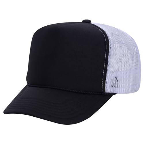 Image of OTTO Polyester Foam Front 5 Panel High Crown Mesh Back Trucker Hats in 97, Bulk, Wholesale