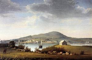 Peinture à l'huile Fitz Hugh Lane de Blue Hill Maine, reproduction sur toile premium