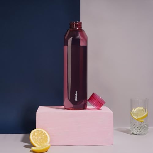 Image of Nayasa Space Plastic Water Bottle 1150 ml | Set of 5 | BPA-Free Fridge Bottle for Home, Office, School, Gym | Leak-Proof & Durable | Red