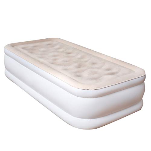 Neues erhöhtes aufblasbares Bett Beflockung Luftmatratze Bett Home Luftmatratze Outdoor Camping Tragbares aufblasbares Bett (Farbe: A)