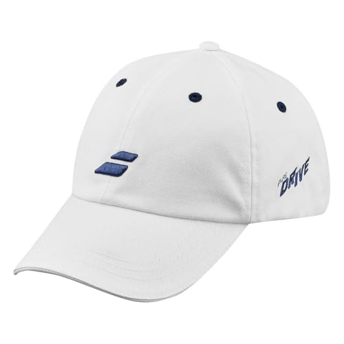Babolat - Berretto Leggero e Confortevole Modello Bianco, Protegge Gli Occhi e Il Viso dal Sole, Asciugatura Rapida, Posteriore Regolabile e Personalizzabile, Ideale per Sport e attivitĂ all'aperto