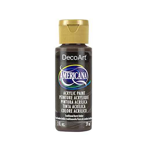 DecoArt Americana Acrylic Multi-Purpose Paint, Tradtional Burnt Umber