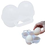 耐衝撃エッグキャリア エッグケース 卵保護ケース エッグホルダー 2 コンパートメント漏れ防止卵収納ボックス エッグホルダーキャンプ キャンプ用エッグホルダー 漏れ防止卵ホルダーコンテナ 旅行 アウトドア ピクニック ハイキング用