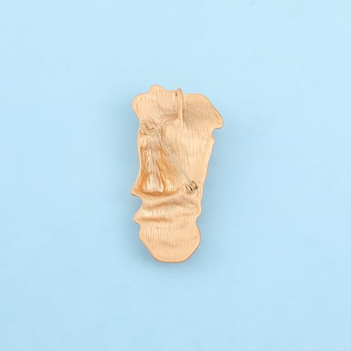 Image of Face Mask Figure Brooch Vintage Minimalist Metal Brooches for Women Men Collar Accessories Brooch for Men Party Gift Hats Bag Accessories