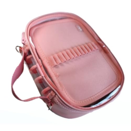 Estojo Disclick Big Crystal OBI, Organizador Escolar Versátil, Rosa, 12,5 x 4 x 20 cm