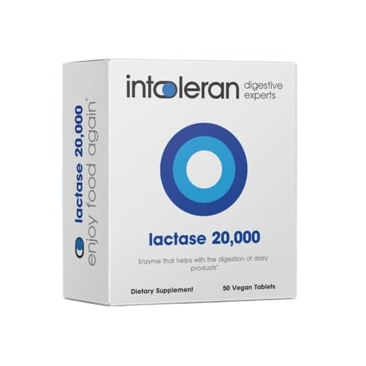 Intoleran Lactase 20,000 Digestive Enzymes - 50 Scored Tablets | Supplement for Lactose Intolerance | Lactase Enzyme that Helps Digest Dairy & Lactose | Highest Dosed & Fast Acting | Pure & Vegan