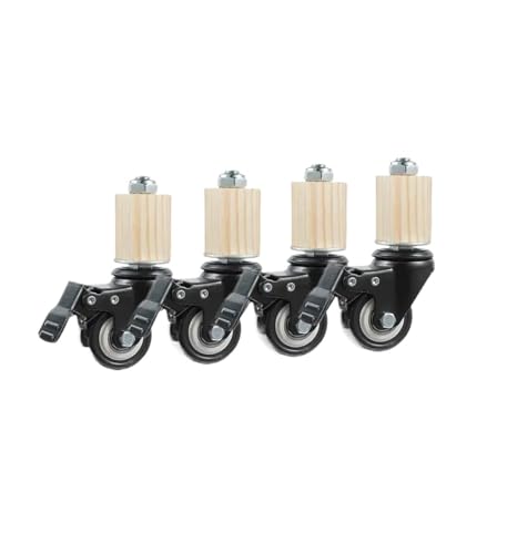 Roulettes avec frein de 2 pouces pour stabiliser le tube carré 30 mm