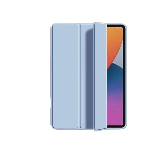 Coque iPad Pro 13 2024 en silicone souple bleu givré