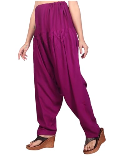 Image of FASHION GALLERY Women's Rayon Relaxed Fit Patiala Salwar with Full Length Drawstring Closure Type and Flexible Waist | Patiala Pant for Woman Free Size Fit Upto XXL